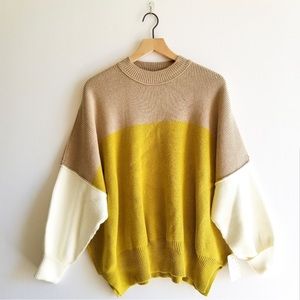 Free People Easy Street Tunic Colorblock: Lime (S)